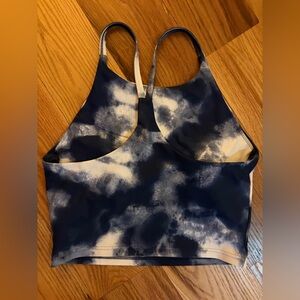 Tie-Dye Navy & White Racerback Bralette